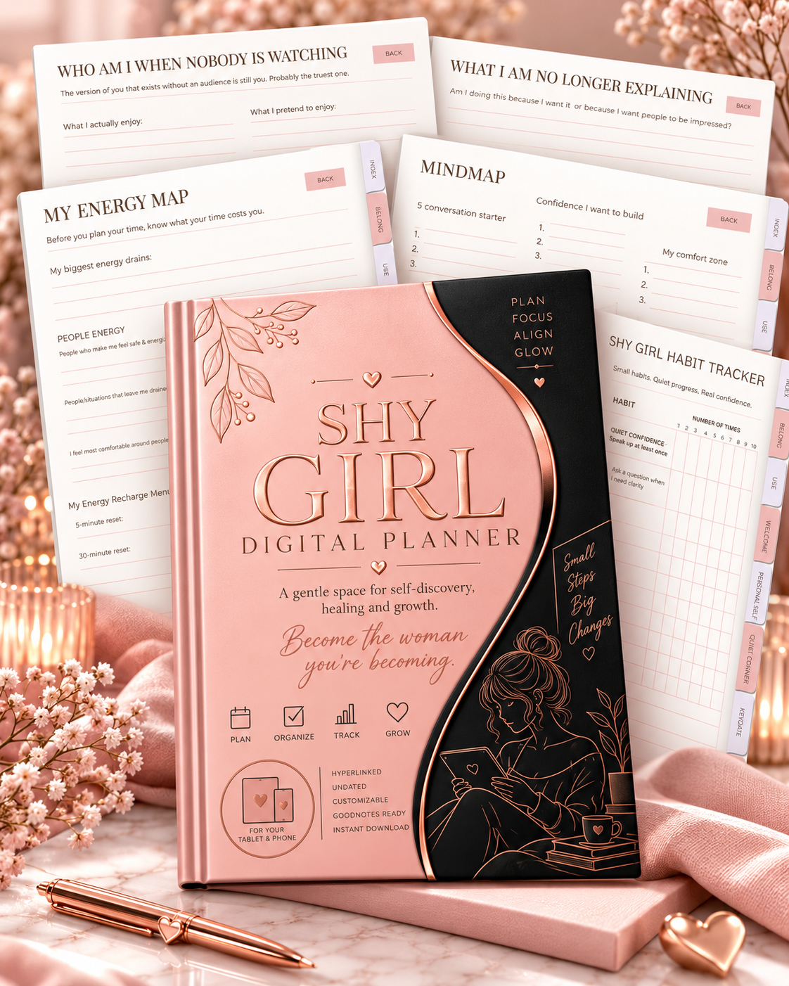 Shy Girl Digital Planner: Quiet Confidence Edition